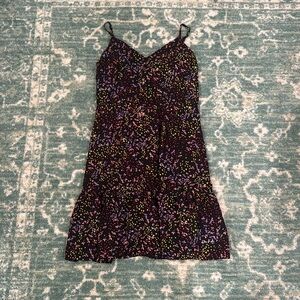 Floral summer dress with pink and yellow flowers